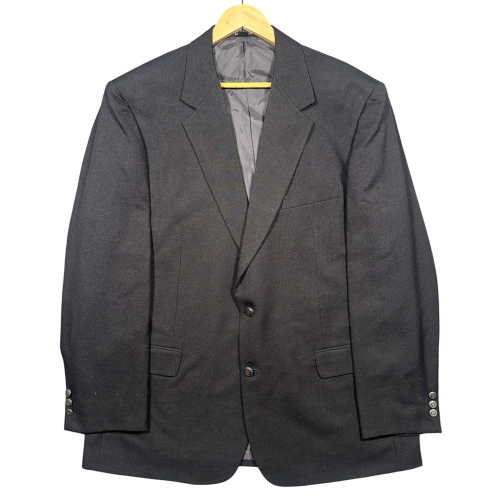 Haband Executive Division‎ Blazer Mens 46L Charcoal Gray 2 Button Sport Coat
